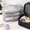 thumbnail image 4 of Bolsa de cosméticos de doble capa, bolsa de cosméticos de doble capa, bolsas de maquillaje para mujer, bolsa de maquillaje fiel a su promesa, 4 of 11
