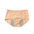 thumbnail image 2 of Lava 4 Packs Women Period Underwear High Waisted Leak-Proof Cotton Briefs Postpartum Menstrual Panties White, L, 2 of 10