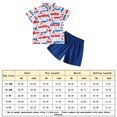 thumbnail image 2 of Camisa Baby Boys solapa manga corta + pantalones cortos 4 de julio Top Shorts 2 piezas conjuntos (azul 4t) Cgtredaw Azul T 3-4 años Única para Niño, 2 of 9