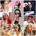 thumbnail image 5 of Clout Lunettes de Soleil Triangulaires pour Femmes Hommes Lunettes Papillon Pointues, 5 of 5