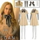 thumbnail image 1 of Halloween M3gan Thriller Película Cosplay Disfraz Conjunto completo para mujeres Megan Ai Doll Robots Vestido Pajarita Pantimedias Mangas de mano Trajes de juego de rol, 1 of 4