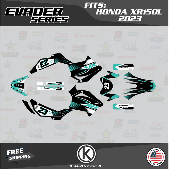 Kalair GFX Graphics Kit for Honda XR150L (2023 ) Evader Series