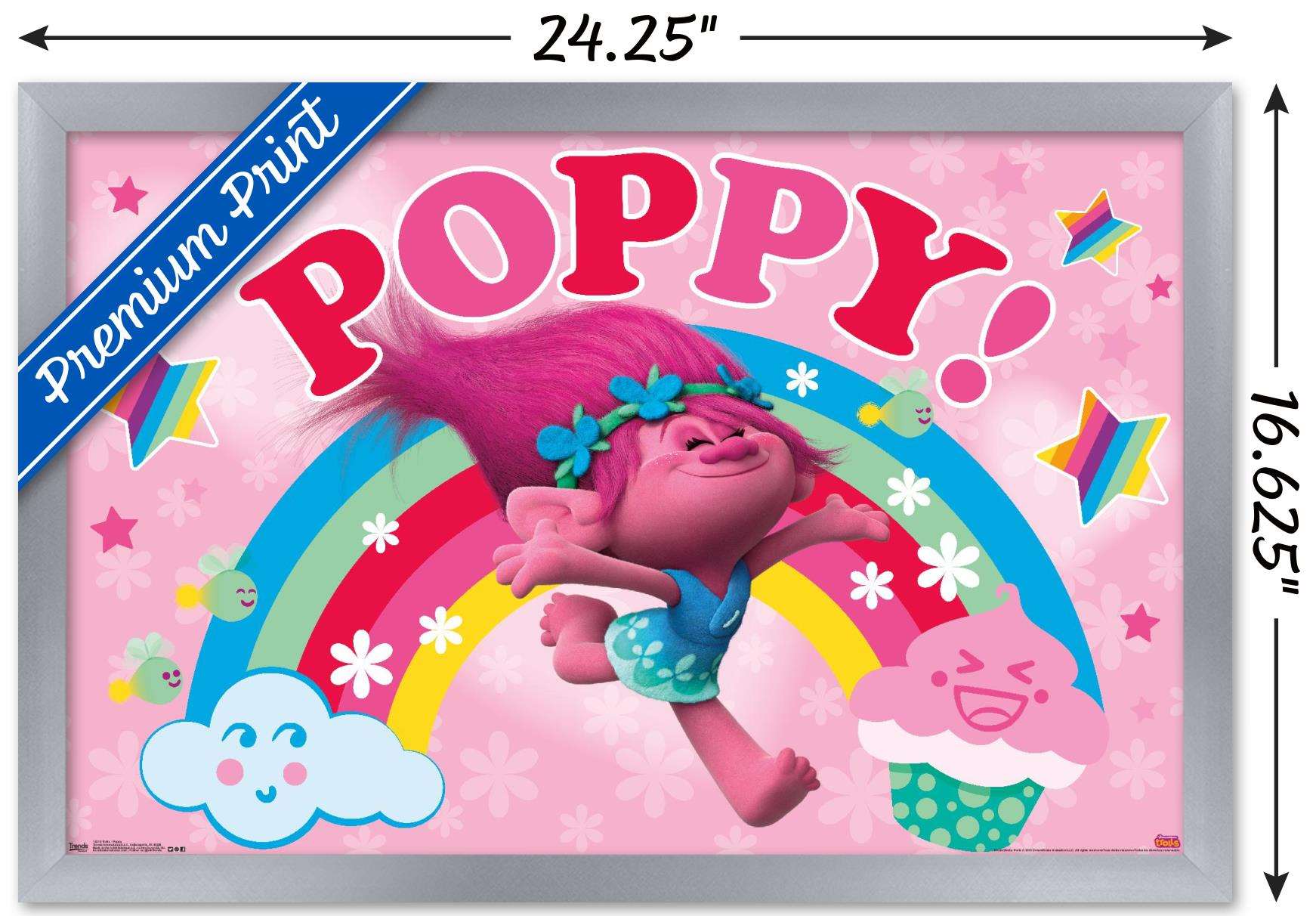 DreamWorks Trolls - Poppy Wall Poster, 14.725" x 22.375", Framed
