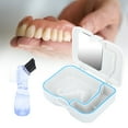thumbnail image 1 of Denture Box, Denture Storage Case Safe With Cleaning Brush For Daily Use For False Teeth, 1 of 8