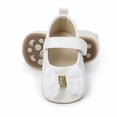 thumbnail image 3 of Yoyauz Baby Girl Mary Jane Shoes Anti Slip Rubber Sole Ballet Slippers Princess Dress Wedding Shoes Newborn Kids Shoes Toddler Shoes（0-12 Month）, 3 of 9