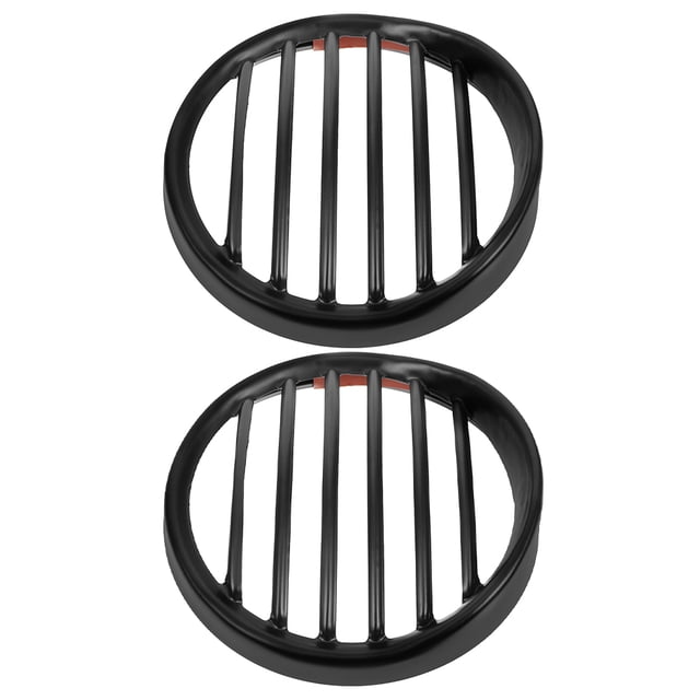 2pcs Motorcycle Headlight Grille Covers Retro Style Headlamp Protector Front Light Guard For Electric And Motorbikes Universal Fit