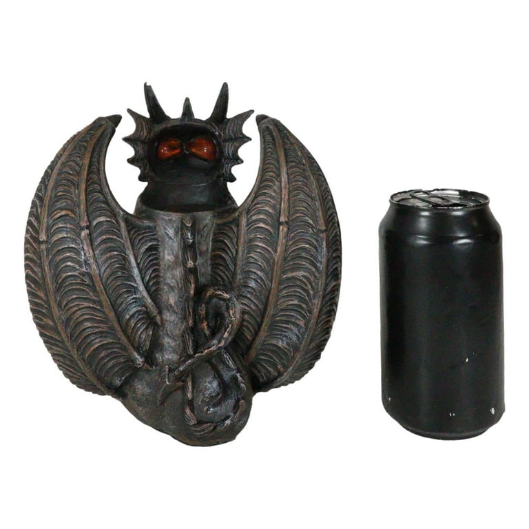 Gothic Winged Dragon Guard Gargoyle With Translucent Eyes Candle