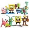 SpongeBob SquarePants 2" Figure Set of 8 - ft. Squidward, Sandy Cheeks, Patrick Star, Mr. Krabs, Plankten - Perfect for Kids Birthday Cake Toppers