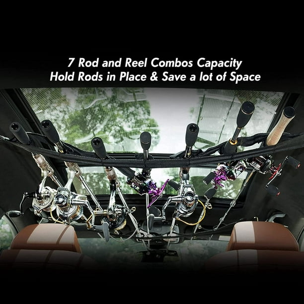 2 Pack Vehicle Fishing Rod Holder Heavy Duty Nylon Adjustable Car