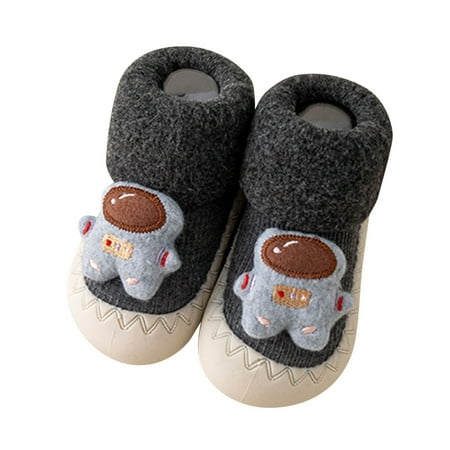 Gunia Toddler Boy Shoes Infant Toddle Footwear Winter Bottom Indoor Non Slip Warm Cartoon Animal Floor Socks Shoes Cute Comfy For Dailywear Size 0-6 Months
