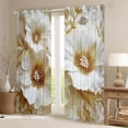 thumbnail image 2 of Homewish Romantic Valentine'S Day Curtains Pack of 2 (42x84 Each),Chic Flower Floral Curtains Blackout,Gold White Bedroom Curtains For Adult,Super Cozy Room Decor, 2 of 6