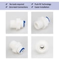 thumbnail image 3 of 5pcs Conector de tubo de purificador de agua recto macho BSP de 3/8 pulgadas a 1/4 pulgadas OD, 3 of 7