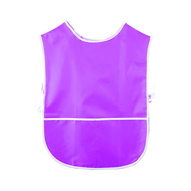 Bearachild Delantales de pintura impermeables, reutilizables, sin mangas, antiincrustantes, bata de pintura para niños pequeños, capa antipolvo, Herramientas y accesorios para hornear Morado oscuro