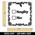 thumbnail image 2 of Naughty and Nice Christmas Holiday Checklist Self-Inking Rubber Stamp Ink Stamper - Green Ink - Small 1 Inch, 2 of 7