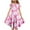 c02Multicolor, variant on USNSM (6-15 Years) Middle and Older Children Girls Summer Short-Sleeved Floral Print Waisted Pockets Layered Dress Round Neck Dresses Multicolor 6-7 Years