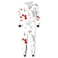 thumbnail image 5 of Odeerbi Matching Family Christmas Pajamas Sets Hooded Onesie Sleepwear Mens Xmas Leaf Snow Print Plush Jumpsuit 2025 Long Sleeve Family Parent-Child Wear Loungewear Sleepwear Jammies for Dad, 5 of 6