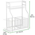 thumbnail image 4 of mDesign Metal Heavy Duty Garage Sports Storage Rack with Top Shelf - Matte White, 4 of 7