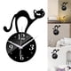 thumbnail image 5 of relojes de pared de gato, espejo acrílico, relojes de es de leer, sin marco, silencioso, DIY para decoración , cocina, Negro perfecl reloj decorativo, 5 of 8