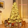 thumbnail image 3 of Costway 6ft Premium Snow Flocked Hinged Artificial Christmas Tree Unlit w/ Metal Stand, 3 of 9