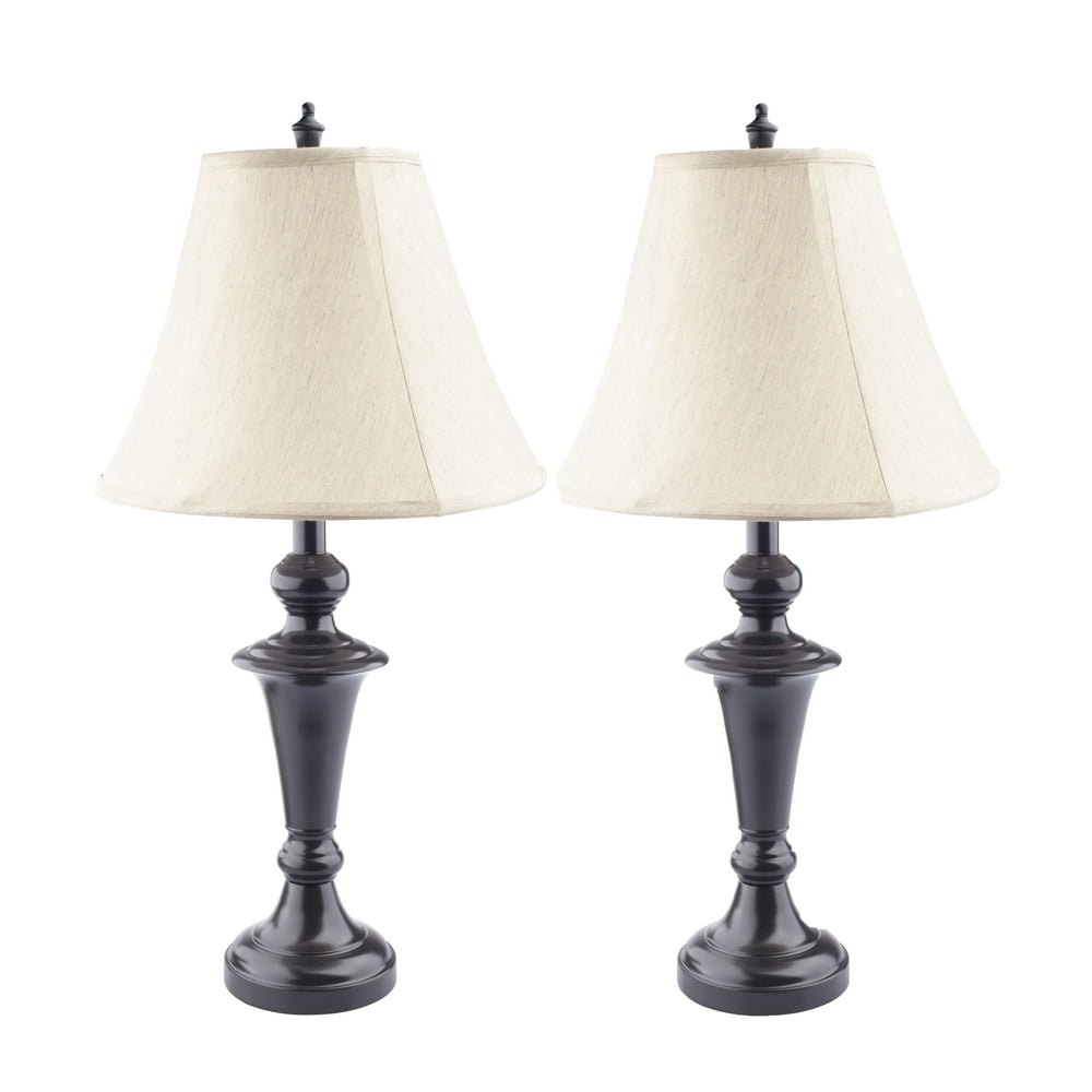 Better Homes and Gardens Set of Two Bronze Finish Table Lamps