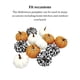 thumbnail image 3 of Cateissary 12 unidades/juego de decoración de calabaza de Halloween, festival de calabazas, para el hogar, adorno de vacaciones, accesorio Kits de decoración para fiestas Blanco negro, 3 of 6