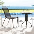 thumbnail image 3 of Outsunny Outdoor Bistro Set Small Patio Set w/ Stackable Chairs, Black, 3 of 10