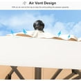 thumbnail image 5 of PURPLE LEAF 10' x 10' Patio Market Umbrella Outdoor Table Sun Umbrellas with Crank 8 Aluminum Sturdy Ribs for Pool Deck Backyard Beach Beige, 5 of 7