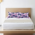 thumbnail image 6 of Satin Pillowcase Soft and Smooth Pillow Case for Hair and Skin Navy Blue Palm Tree, 6 of 7