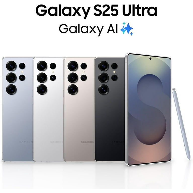 Open Box Samsung Galaxy S25 Ultra, 256GB Smartphone, W/ AI Night