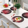 thumbnail image 6 of GZHJMY Christmas Red Elk Placemats Set of 4 Non-Slip Heat Resistant Dining Table Place Mats Washable Kitchen PVC Weave Table Mats Table Mat, 6 of 7