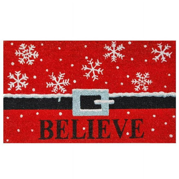 Calloway Mills 101812436 24 x 36 in. Believe Rectangular Doormat - Red, White & Black