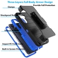thumbnail image 4 of Galaxy A35 5G Case,Takfox Samsung Galaxy A35 5G Holster Phone Case with Built-in Screen Protector Swivel Belt Clip [3 Layers] Heavy Duty Full Body Protection Shockproof Kickstand Cover - Blue, 4 of 9