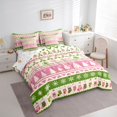 thumbnail image 3 of Homewish Winter Snowflake Deer 7-Piece Twin Bedding Sets for Boys Girls,Happy Xmas Bedding Comforter Set,Merry Christmas Breathable Sheet Sets,Geometric Bedroom Decor,Reversible, 3 of 8