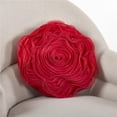 thumbnail image 1 of SARO 160.R16R Coussin Rond Design Rose 16 Po. avec Rembourrage en Poly Rouge, 1 of 1