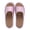 Light purple, variant on Unisex Slide Sandals, Open Toe House Slippers with Linen Insole for Indoor Outdoor