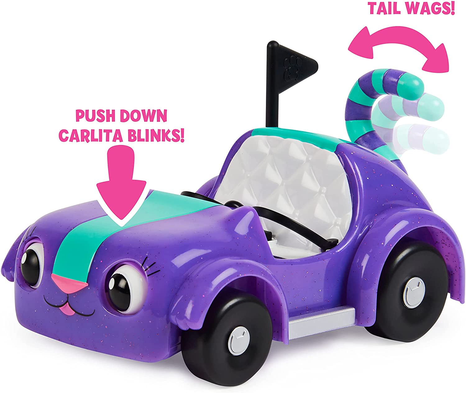 高価値】 Gabby's Dollhouse Carlita Toy Car with Pandy Paws Collectible Figure  an