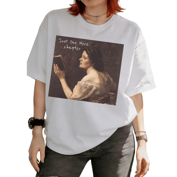 Women Reading Quote Graphic Tees T-Shirt Classic Book Lover Soft and Regular Fit Short Sleeve Round Neck White S-5XL