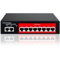thumbnail image 1 of Conmutador PoE gestionado STEAMEMO de 10 puertos Gigabit 8 PoE+ 120 W, 1 of 9