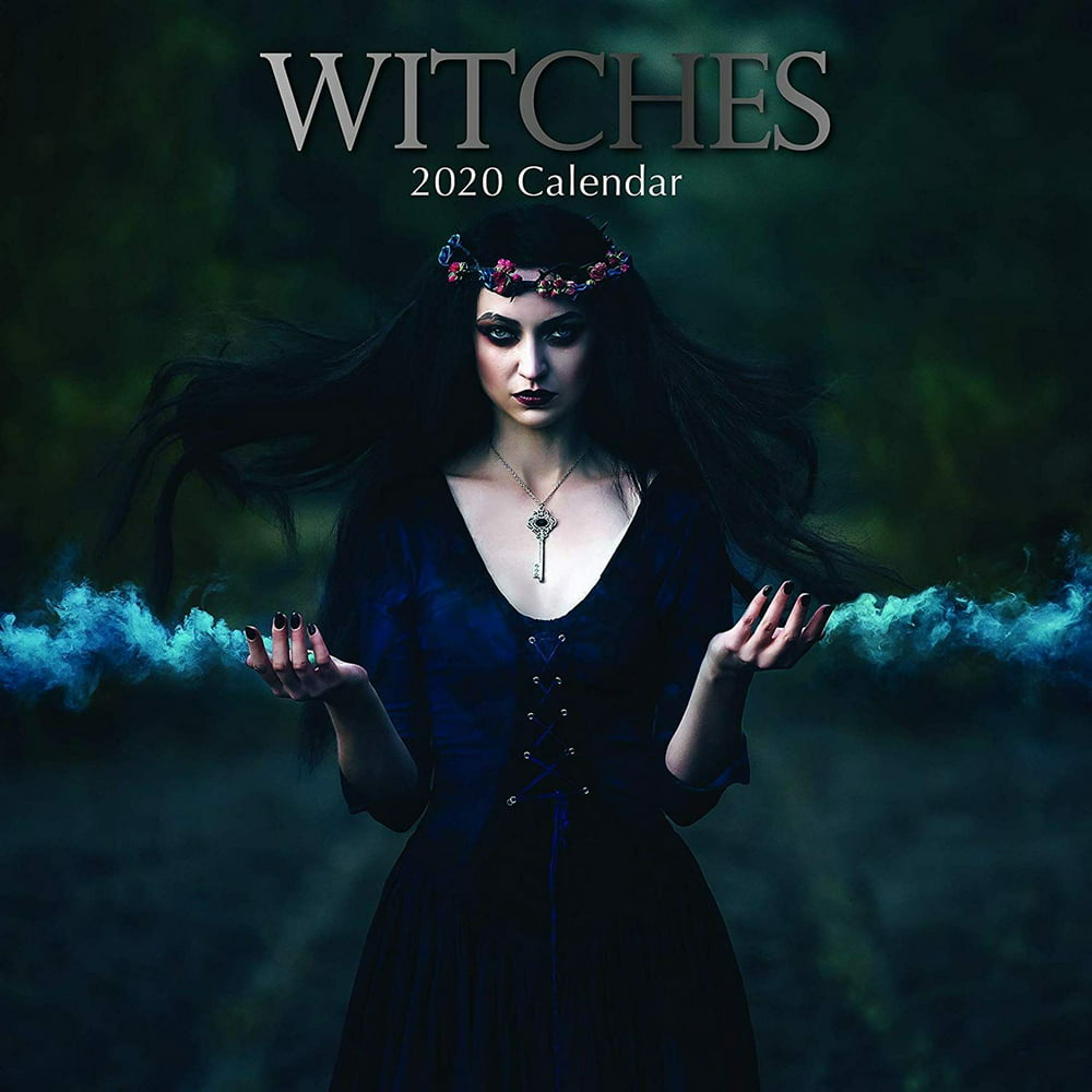 2020 Wall Calendar Witches, 12 x 12 inch Monthly View, 16Month