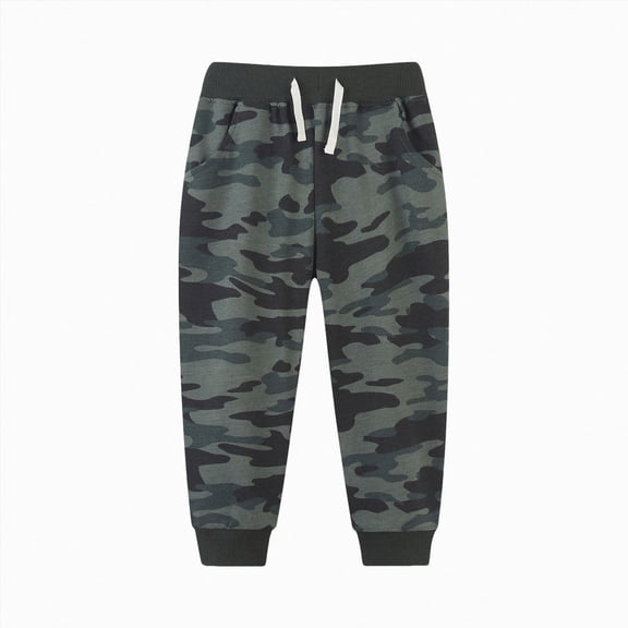Splozh Toddler Boys Pants 2T 3T 4T 5T 6T 7T 8T Childrens Trousers for Boys with Lace Up Ankle Baby Sports Pants,Dark Green,5-6 Years