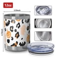 thumbnail image 3 of 12oz Tumblers Halloween Leopard Ghosts Bats Pumpkins Vacuum Insulated Stainless Steel Travel Tumbler Cups Mug with Lid and Straw for Beer,Coffee,Beverages with Cleaning Brush for Cold & Hot Drinks, 3 of 5