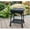 Black, variant on Jeco Outdoor Wicker Patio Furniture End Table