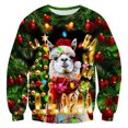 thumbnail image 2 of Mens Christmas Sweatshirt Long Sleeve Loose Casual Funny Print Xmas Festive Crewneck Pullover Sweatshirts, 2 of 5