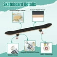 thumbnail image 4 of 31'' Complete Skateboard 7 Layer Canadian Maple Double Kick Deck Skateboards birds flowers peony chrysanthemum clover Skate Board for Beginner Adult Gifts, 4 of 5