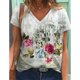 thumbnail image 1 of Camisetas con estampado 3d para mujer, ropa informal holgada con estampado de mariposa, Tops básicos Harajuku con cuello en V 5xl, verano 2023, 1 of 4
