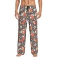 thumbnail image 2 of Kdxio Foxes Print Men's Sleep Pajama Pant Lounge Pants with Pockets, 2 of 8