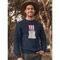 thumbnail image 2 of Usa Cat Men Sweatshirt, Male 4X-Large, 2 of 4