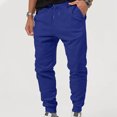 thumbnail image 2 of ZZHZGZ Sweatpants for Men Mens Pants Casual Retro Sag Loose Wide Leg Large Pocket Cargo Denim Wash Pants for Men M, 2 of 4
