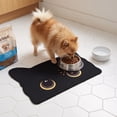 thumbnail image 4 of Cat Shaped Pet Food Mat for Floors, Cute Animal Prints Feeding Mats Non-Slip Floors Absorbent, for Cats Dogs Bowl and Water Dispenser A, 4 of 6