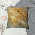 thumbnail image 2 of Acheng Gold and Blue Abstract Art Plush Pillowcase 1 Piece White, 2 of 5